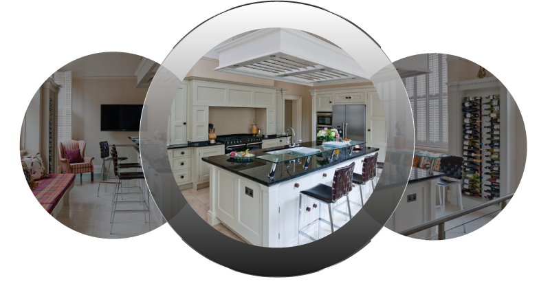 Image of a white painted traditional kitchen